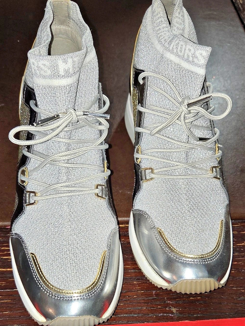 Michael Kors Georgie Metallic Knit and Scuba Sneaker